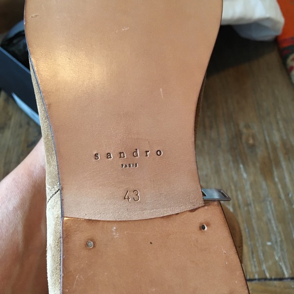 SANDRO Paris unworn suede ankle-zip boots - Picture 4 of 6